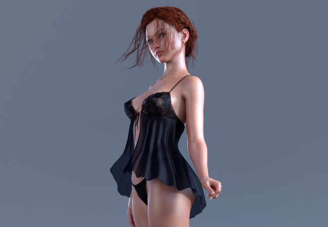 Обои картинки фото 3д графика, люди , people, девушка, взгляд, фон