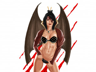 Картинка рисованное комиксы взгляд фон девушка крылья