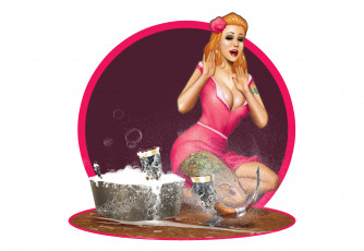 Картинка рисованное люди фон девушка пена