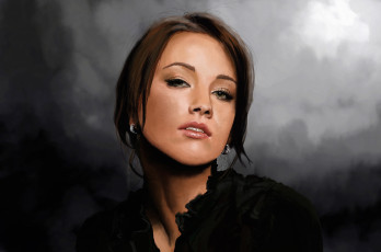 Картинка рисованное люди портрет взгляд фон девушка