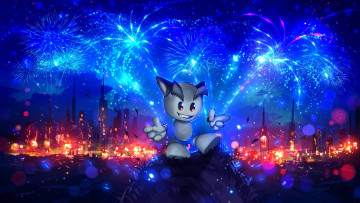 Картинка рисованное кино салют