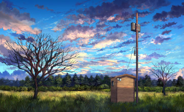 Картинка рисованное природа пейзаж