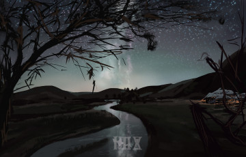 Картинка рисованное природа пейзаж