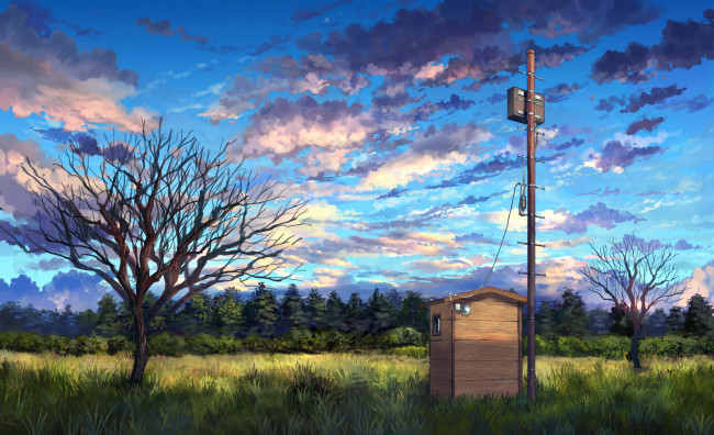 Обои картинки фото рисованное, природа, пейзаж