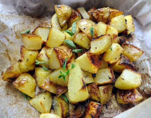 Картинка еда картофель ломтики зелень