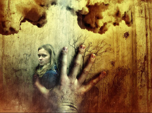 Картинка разное компьютерный+дизайн рука девушка тучи