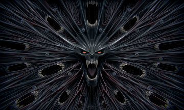 Картинка фэнтези демоны рты глаза оскал демон