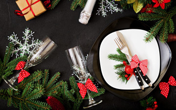 Картинка праздничные -+разное+ новый+год christmas шампанское украшения новый год бокалы рождество