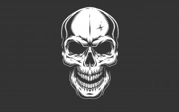 Картинка рисованное минимализм череп фон