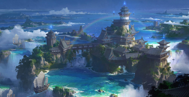 Обои картинки фото фэнтези, иные миры,  иные времена, город