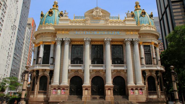 Обои картинки фото municipal theatre, города, рио-де-жанейро , бразилия, municipal, theatre