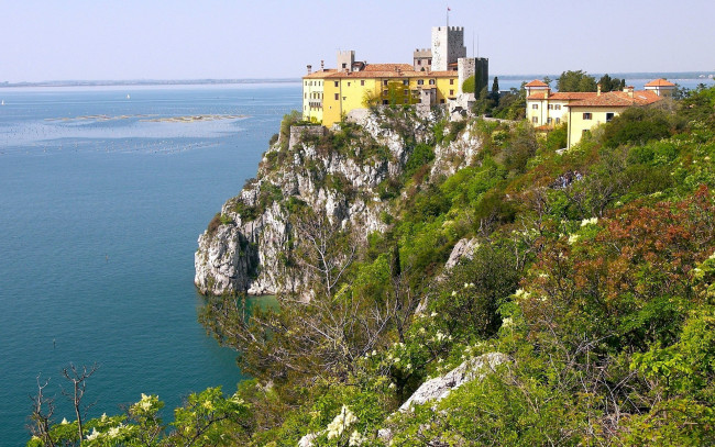 Обои картинки фото duino castle, города, замки италии, duino, castle