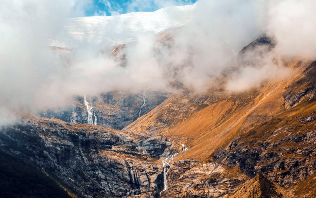 Обои картинки фото природа, горы, туман