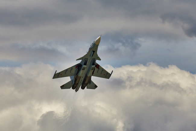 Обои картинки фото су-30см, авиация, боевые самолёты, боевые, самолеты, сухой, истребители, su-30sm, ввс, россия