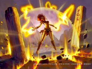 Картинка календари фэнтези 2019 calendar магия свет девушка