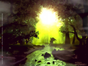 Картинка календари фэнтези природа растение крылья водоем 2019 calendar ангел вода