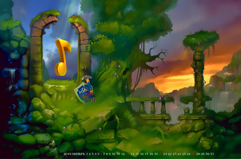 Картинка календари фэнтези нота ооужие щит природа растение архитектура calendar 2019