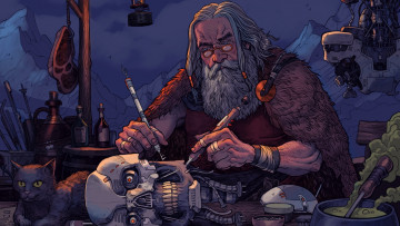 Картинка фэнтези роботы +киборги +механизмы the builder of giants alexander hodges