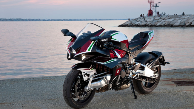 Обои картинки фото мотоциклы, bimota, tesi, h2, спортбайк, турбированный, прототип, концепт