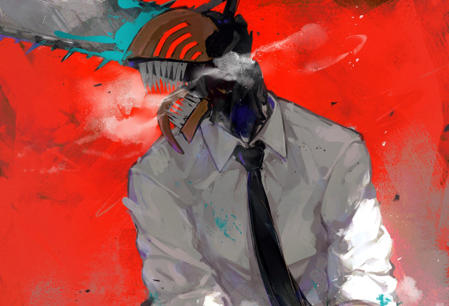 Обои картинки фото аниме, chainsaw man, парень