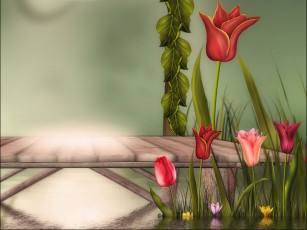 Картинка рисованные цветы