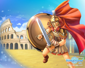 обоя wonderland, online, аниме