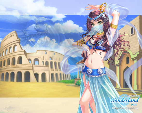 Обои картинки фото wonderland, online, аниме