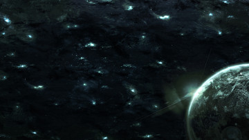 Картинка космос арт планета звёзды