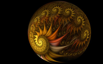 Картинка 3д графика fractal фракталы фон узор