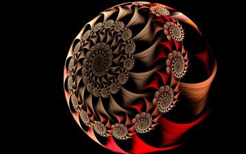 Картинка 3д графика fractal фракталы фон узор