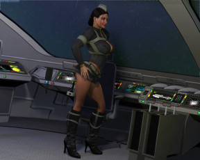 Картинка 3д+графика fantasy+ фантазия девушка пуль управления