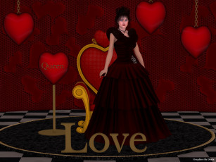 Картинка 3д+графика holidays +праздники девушка сердечки