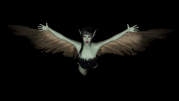 Картинка 3д+графика elves+ эльфы эльфийка ангел крылья