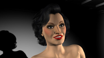 Картинка 3д+графика portraits+ портрет девушка взгляд улыбка