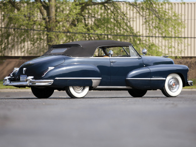 Обои картинки фото автомобили, cadillac, sixty-two, синий, convertible