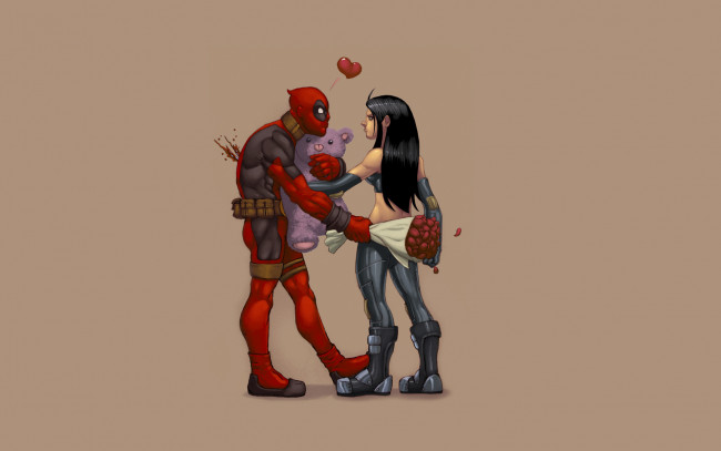Обои картинки фото рисованные, комиксы, x-23, deadpool, икс-23, дэдпул
