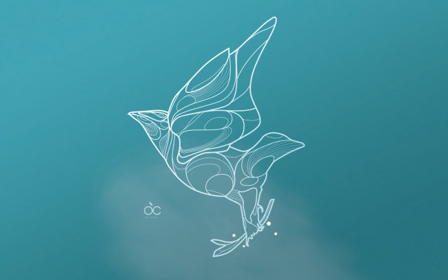 Обои картинки фото рисованные, минимализм, oute, contraire, белая, птица