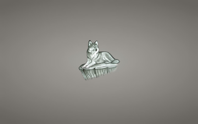 Обои картинки фото волк, рисованные, животные,  собаки, отдыхает, wolf