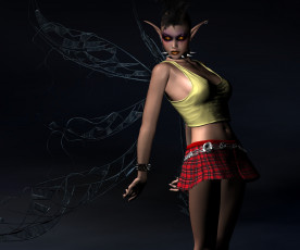 Картинка 3д+графика эльфы+ elves юбка фон взгляд эльфийка
