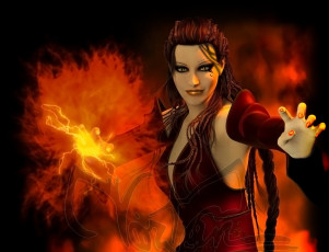 Картинка 3д+графика фантазия+ fantasy девушка взгляд фон магия