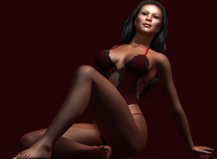 Картинка 3д+графика люди+ people взгляд девушка фон