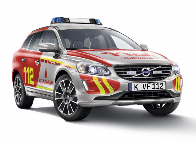 Обои картинки фото автомобили, volvo, 2014г, feuerwehr, xc60