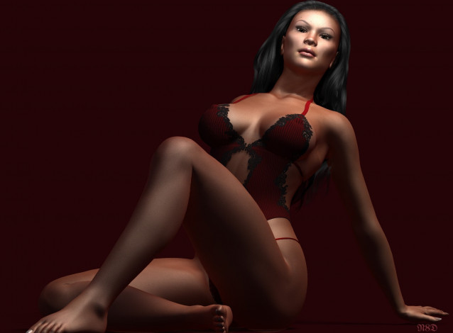 Обои картинки фото 3д графика, люди , people, взгляд, девушка, фон