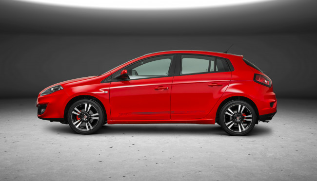 Обои картинки фото автомобили, fiat, 198, t-jet, bravo, красный, 2015г