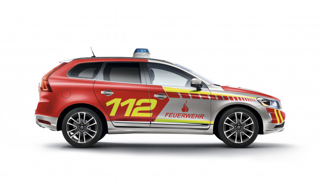Обои картинки фото автомобили, volvo, feuerwehr, xc60, 2014г