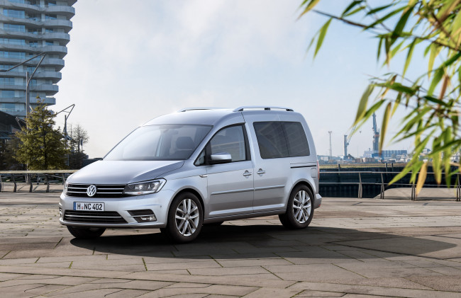 Обои картинки фото автомобили, volkswagen, caddy, highline, 2015г