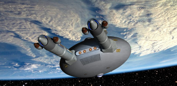 Картинка космос арт космический корабль полет вселенная