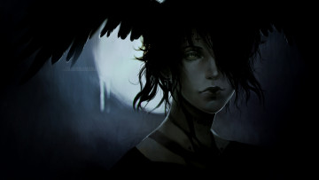 Картинка фэнтези существа взгляд арт перья