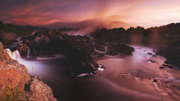 Картинка природа реки озера река закат пейзаж