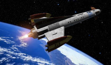 Картинка космос арт космический корабль полет вселенная